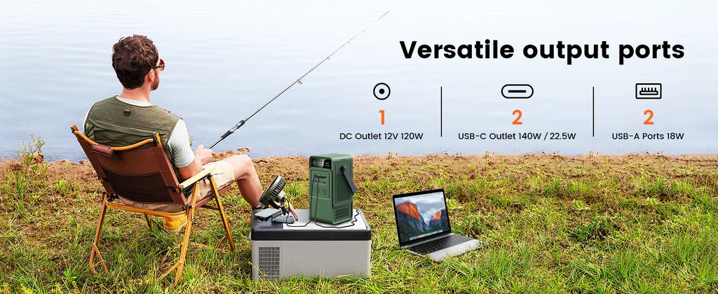 CTOLITY AP200L 192WH Portable Power Station PowerBank 200W 60000mAh LiFePo4 Batteries Solar Generator Camping Backup Power