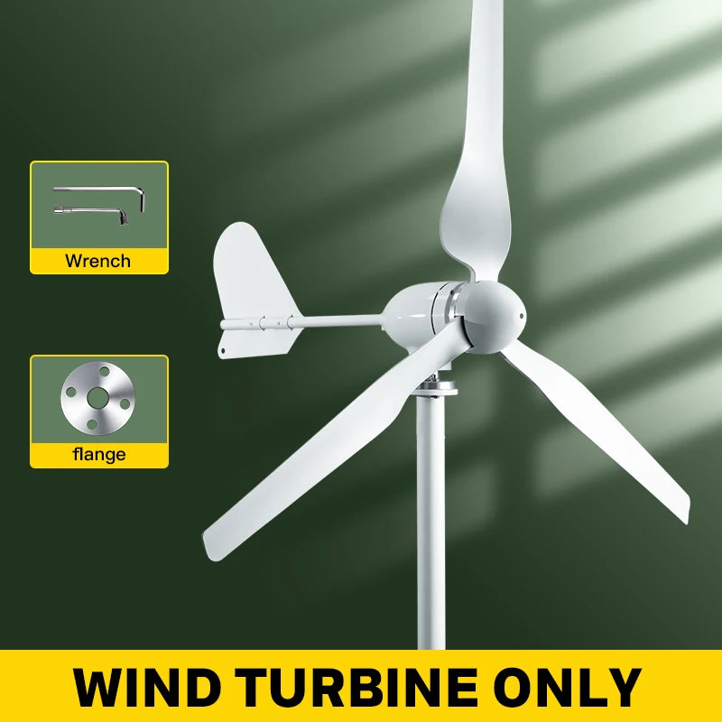 5000w 2kw Horizontal Wind Turbine Generator 96V 48V 24V Free Energy Magnetic Dynamo Strong Power 220v Inverter Output For Home