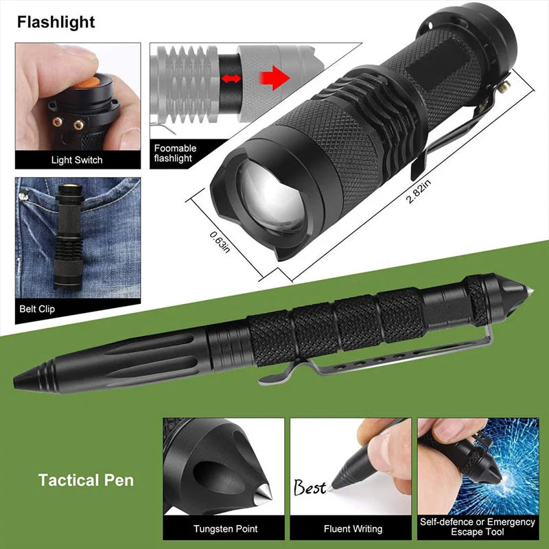 18in1 Multifunctional Emergency Equipment Outdoor Survival Kiא