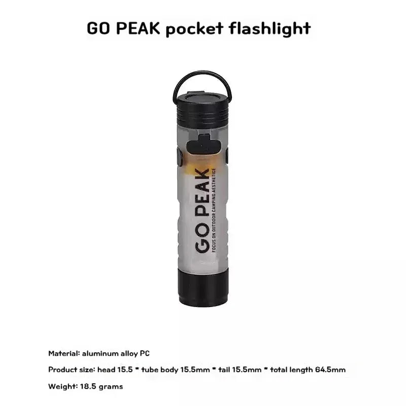 Pocket Mini Flashlight Outdoor Key Clip Cap Ambient Led Long Endurance Disaster Relief Emergency 5050 Small Light
