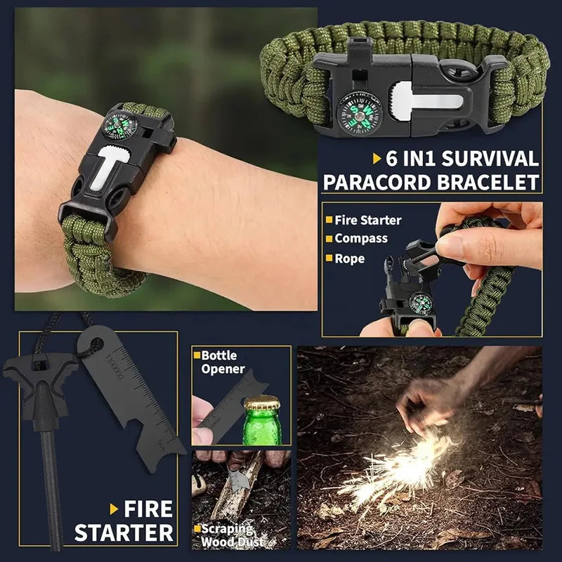 18in1 Multifunctional Emergency Equipment Outdoor Survival Kiא