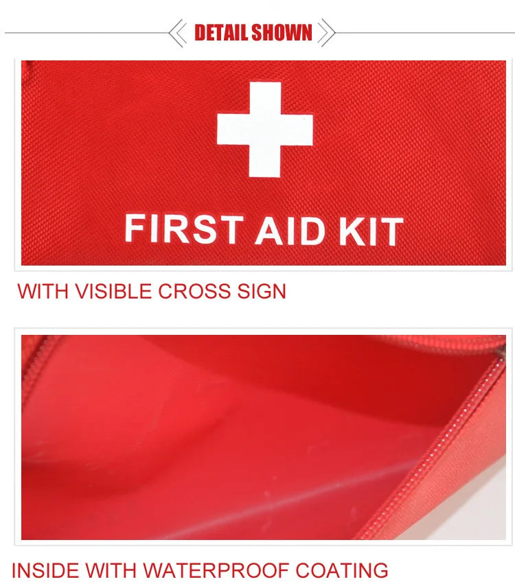 50pcs Set Portable First Aid Kit Red Car Emergency Kit