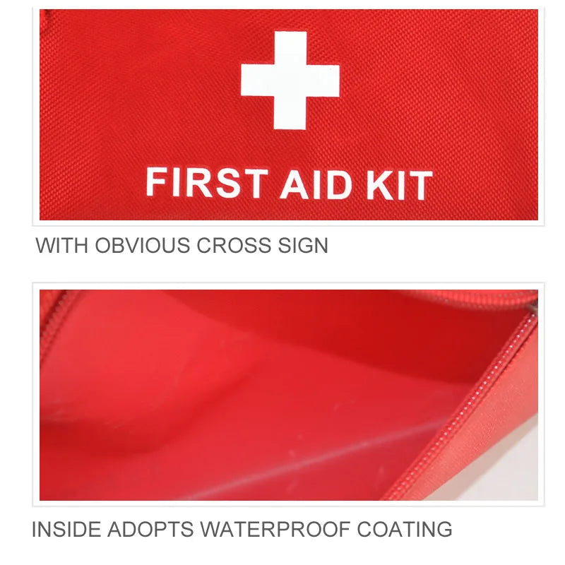 50pcs Set Portable First Aid Kit Red Car Emergency Kit