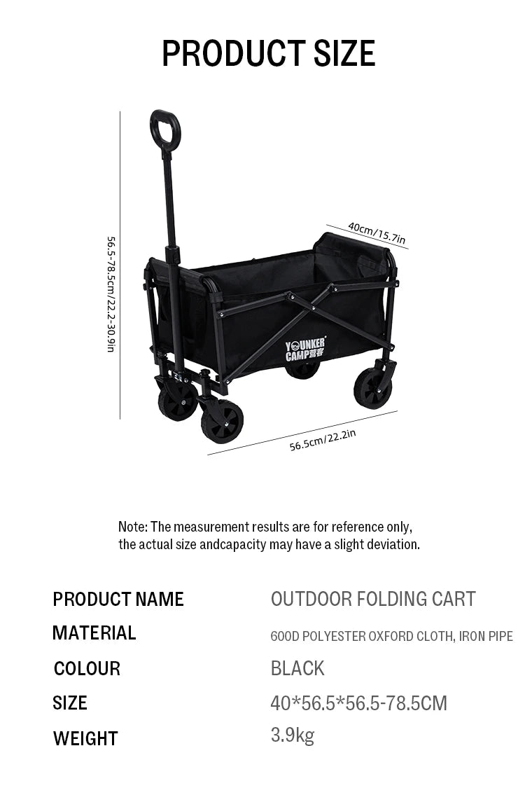Mini Collapsible Folding Utility Beach Wagon Cart Heavy Duty Large
