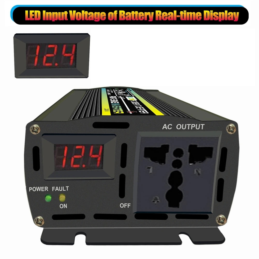 Pure Sine Wave Inverter 12V/24V/48V/60V To AC 110V 220V 8000/6000/4000/3000W Voltage Transformer Power Converter Solar Inverter