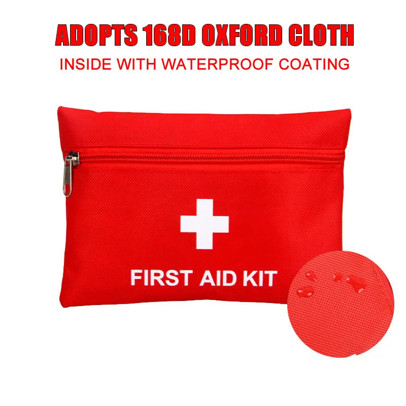 50pcs Set Portable First Aid Kit Red Car Emergency Kit