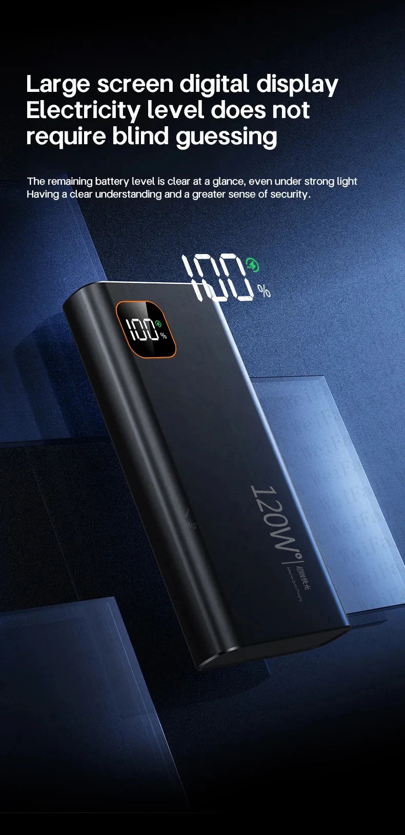 Xiaomi Original 120W Powerbank 50000mAh External Spare Battery Portable Charger