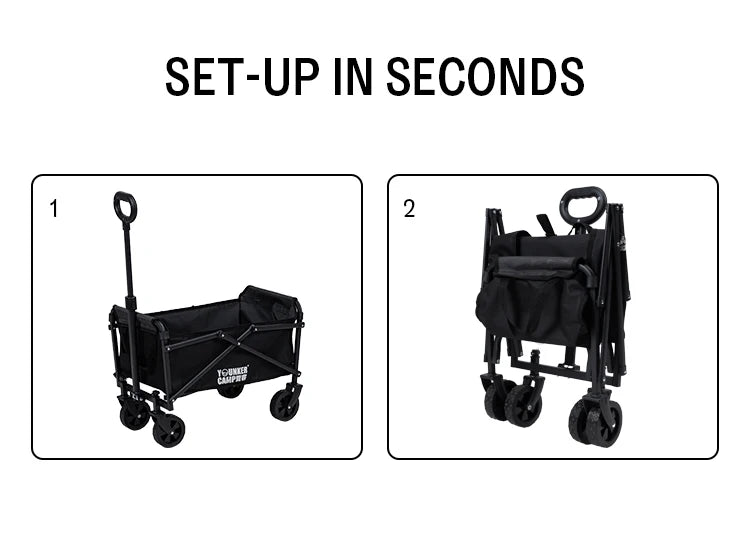 Mini Collapsible Folding Utility Beach Wagon Cart Heavy Duty Large