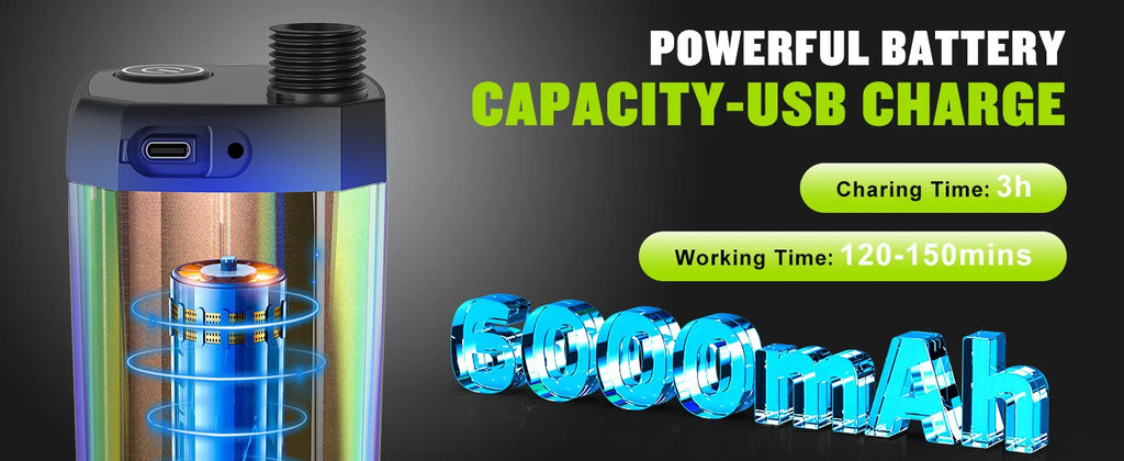 Portable Camping Shower Set Rechargeable Pump 6000mAh Outdoor Shower Kit with 20L