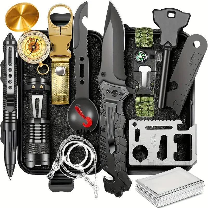 18in1 Multifunctional Emergency Equipment Outdoor Survival Kiא